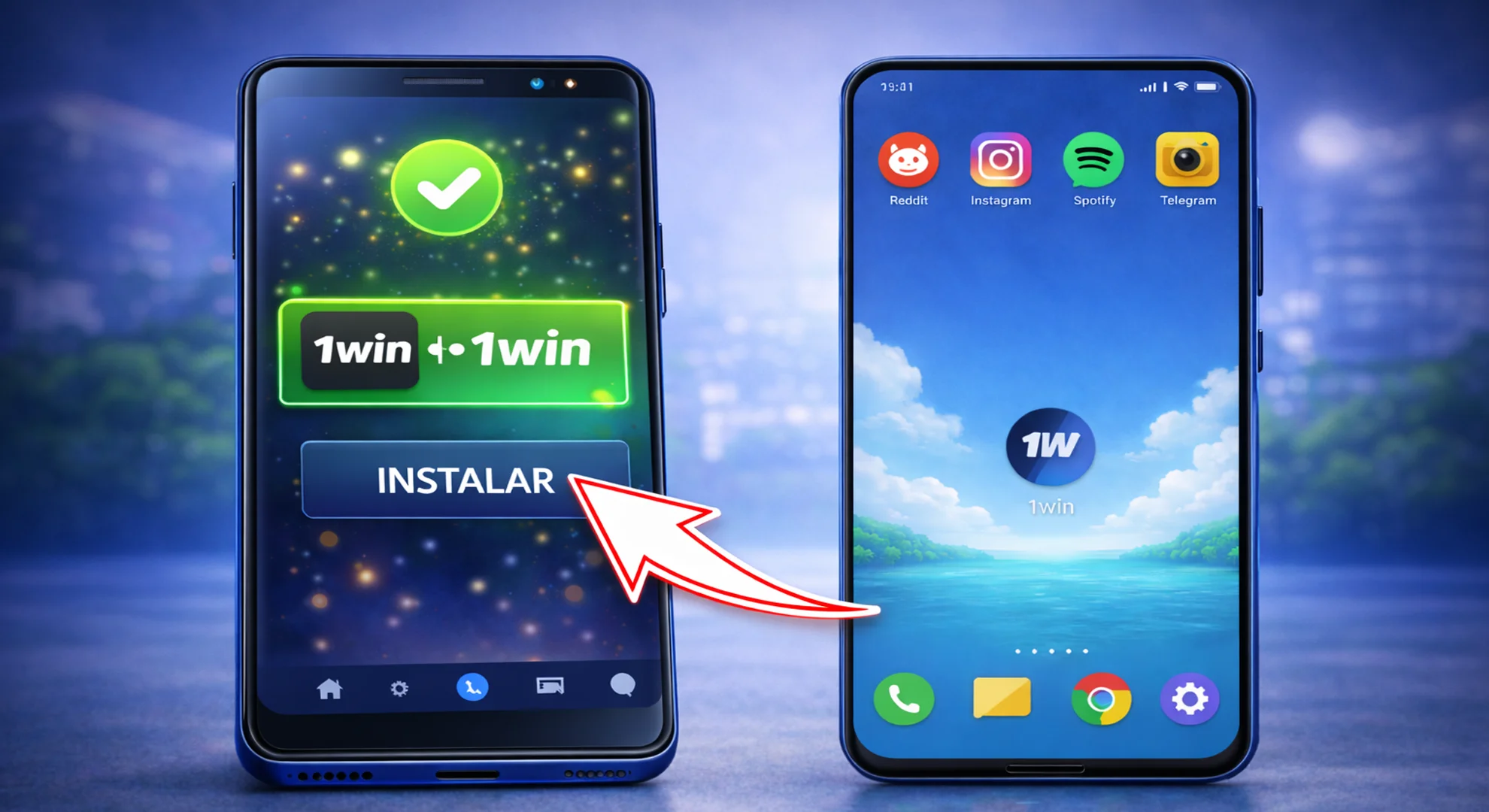 1win Apk para dispositivos Android - instalação - passo 4