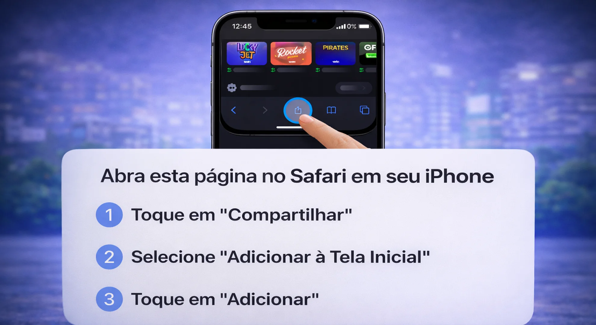 Instalando 1win iOS no seu iPhone - Passo 2